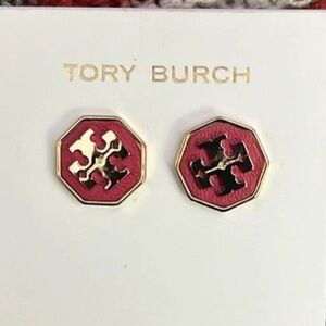 NWOT Tory Burch Stud Earrings with A Pouch